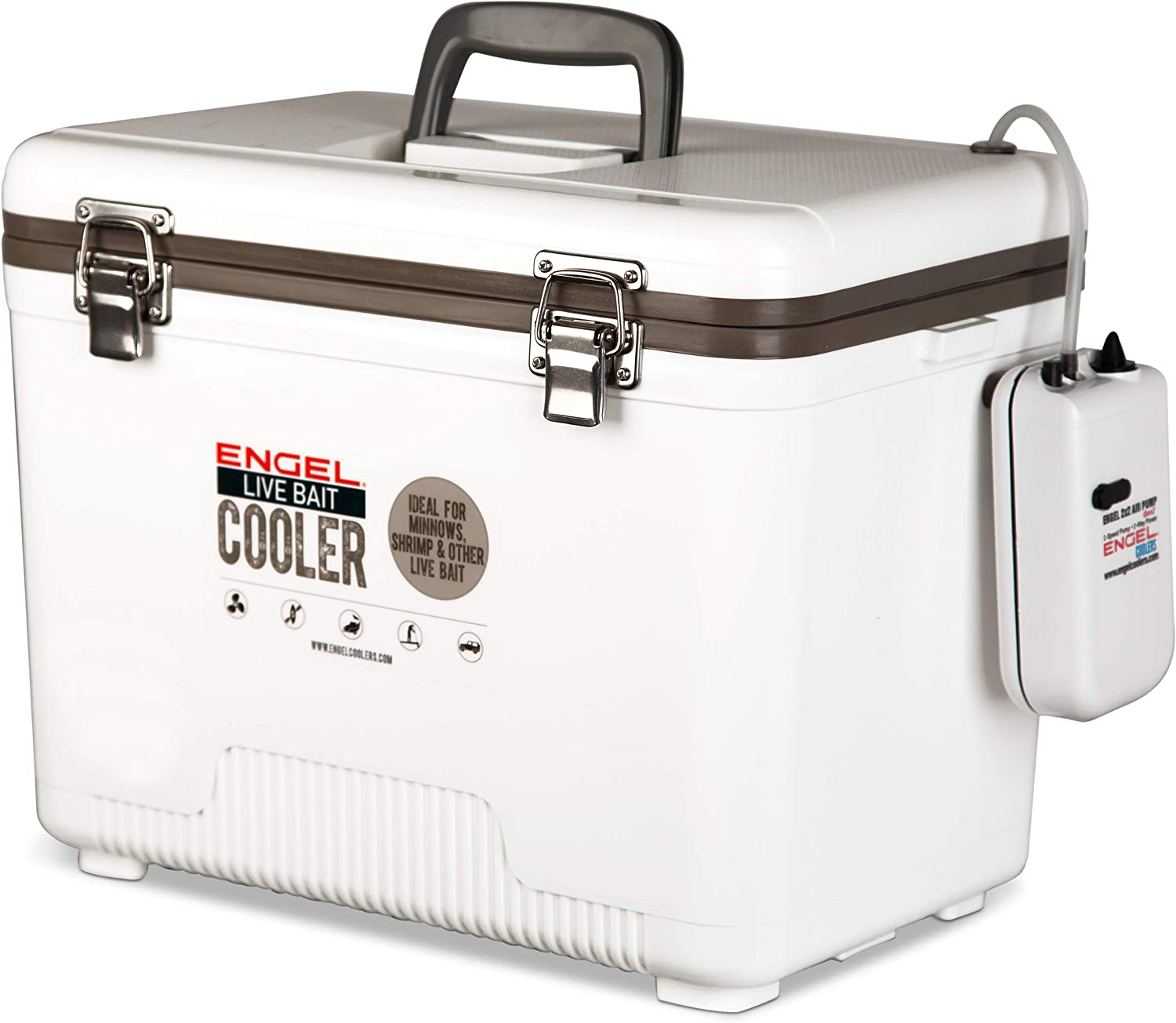 Engel 30 Qt Live Bait Cooler. White