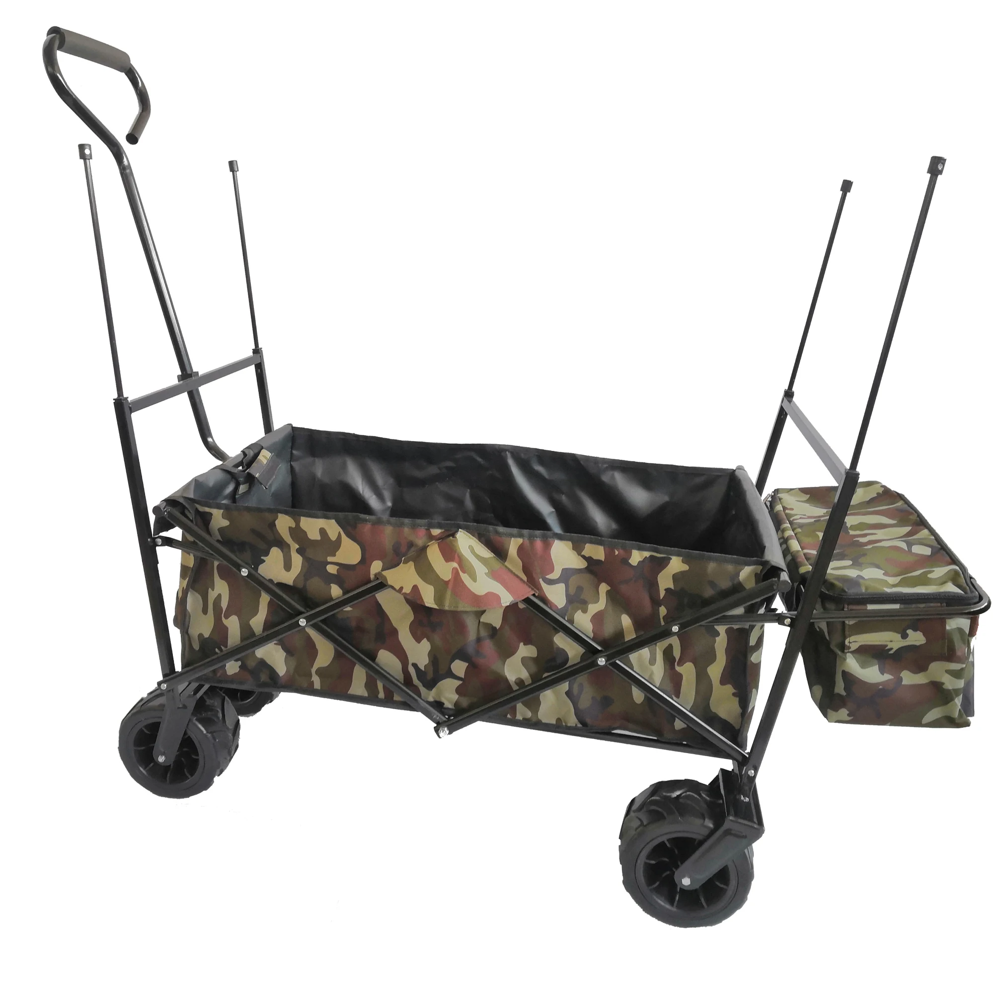 Folding Wagon Garden Shopping Beach Cart (Camouflage) 49.2 x 20.5 x 45.27 inches