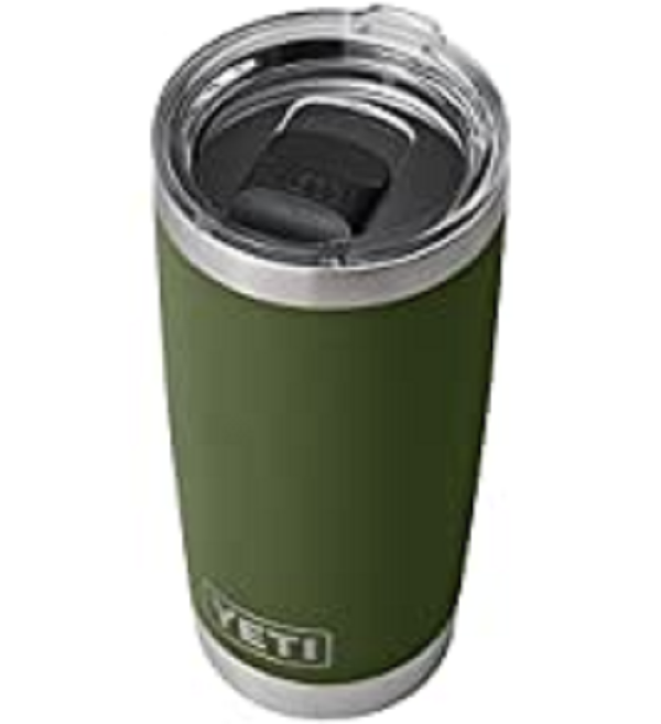 YETI Rambler 20 oz Tumbler. Stainless Steel. Vacuum Insulated. Highlands Olive
