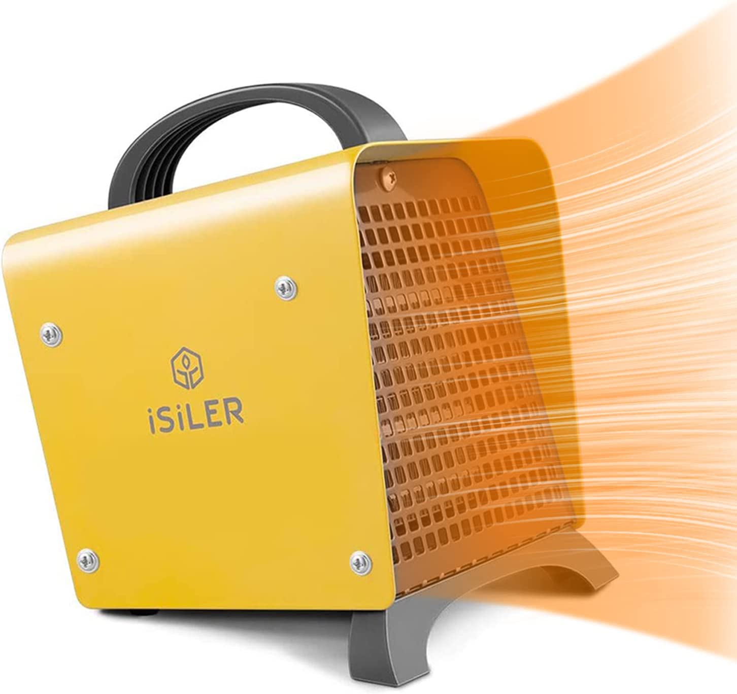 ISILER Space Heater. 1500W Portable Indoor Heater. Ceramic Space Heater Adjustable Thermostat Tip-Over Overheat Protection. Hot Cool Fan Electric Heater for Home Office Garage with ETL Certified