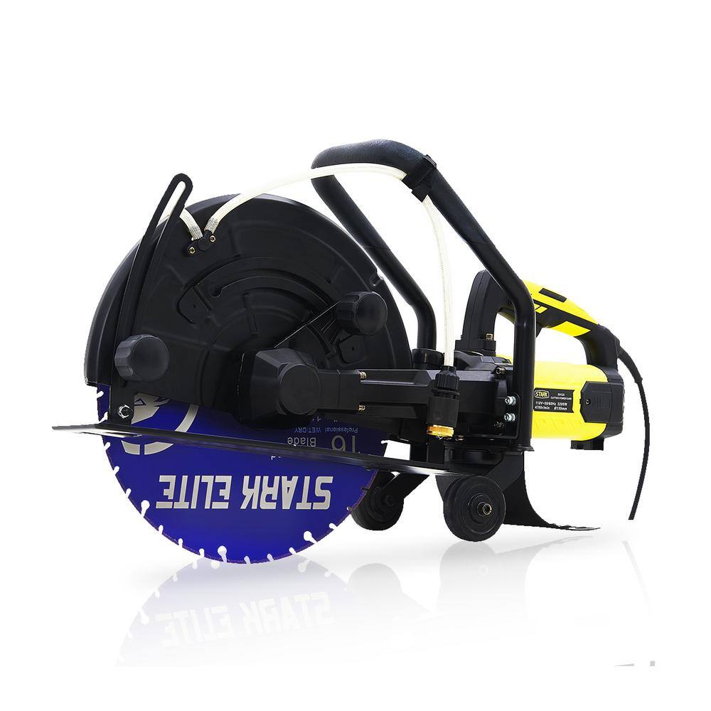 STARK USA 50120-H2 16 in. 3200-Watt Circular Cut Concrete Saw Cutter with Water Line Attachment (No-Blade)