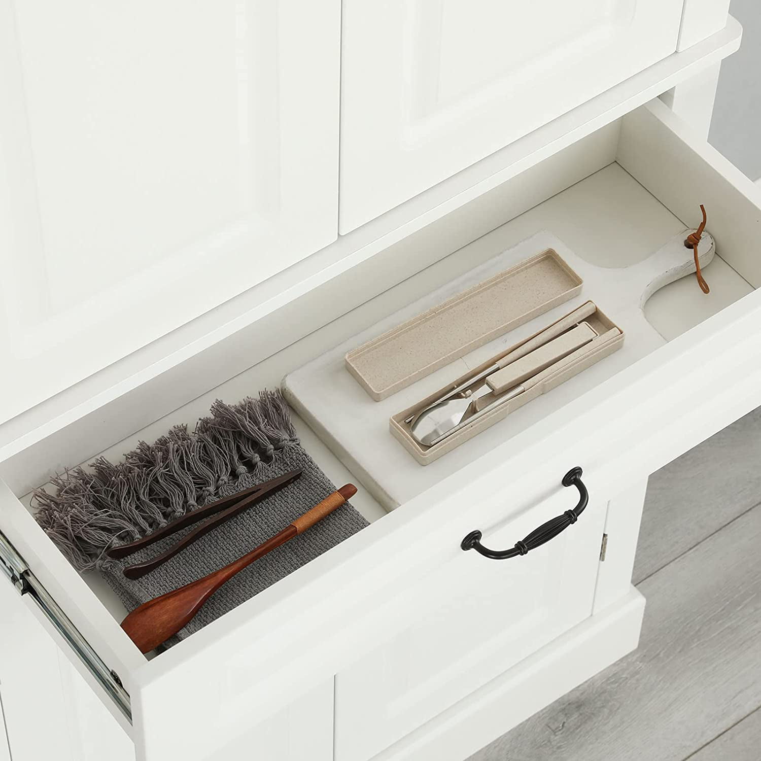 Yoleny 71” Freestanding Kitchen Pantry Cabinet. Tall Storage Cabinet with Drawer and Adjustable Shelves. 2-Door Floor Cupboard for Kitchen Bathroom Study Hallway. White