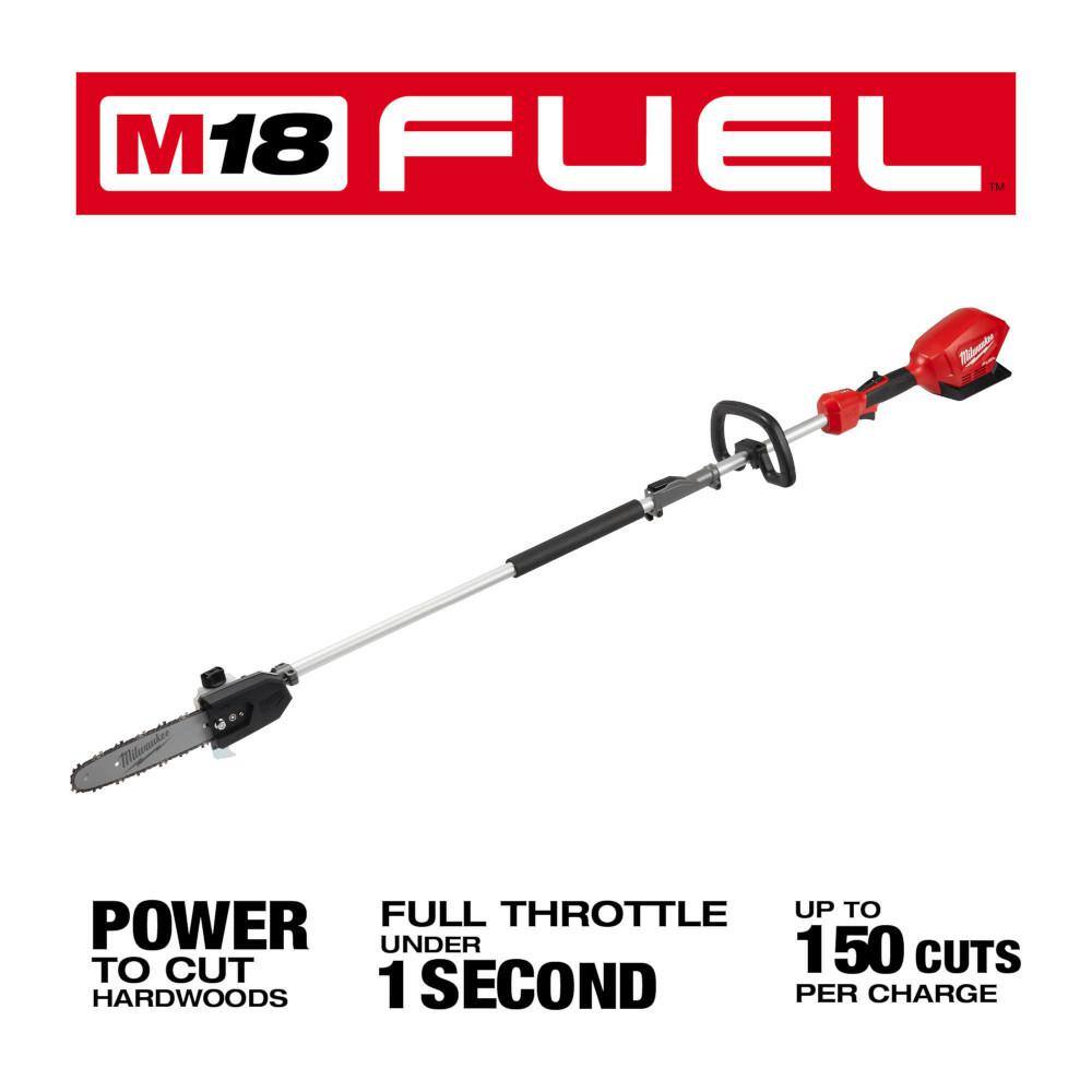 Milwaukee 2825-20PS-2825-20ST M18 FUEL 10 in. 18V Lithium-Ion Brushless Electric Cordless Pole Saw and M18 QUIK-LOK String Trimmer Combo Kit (2-Tool)