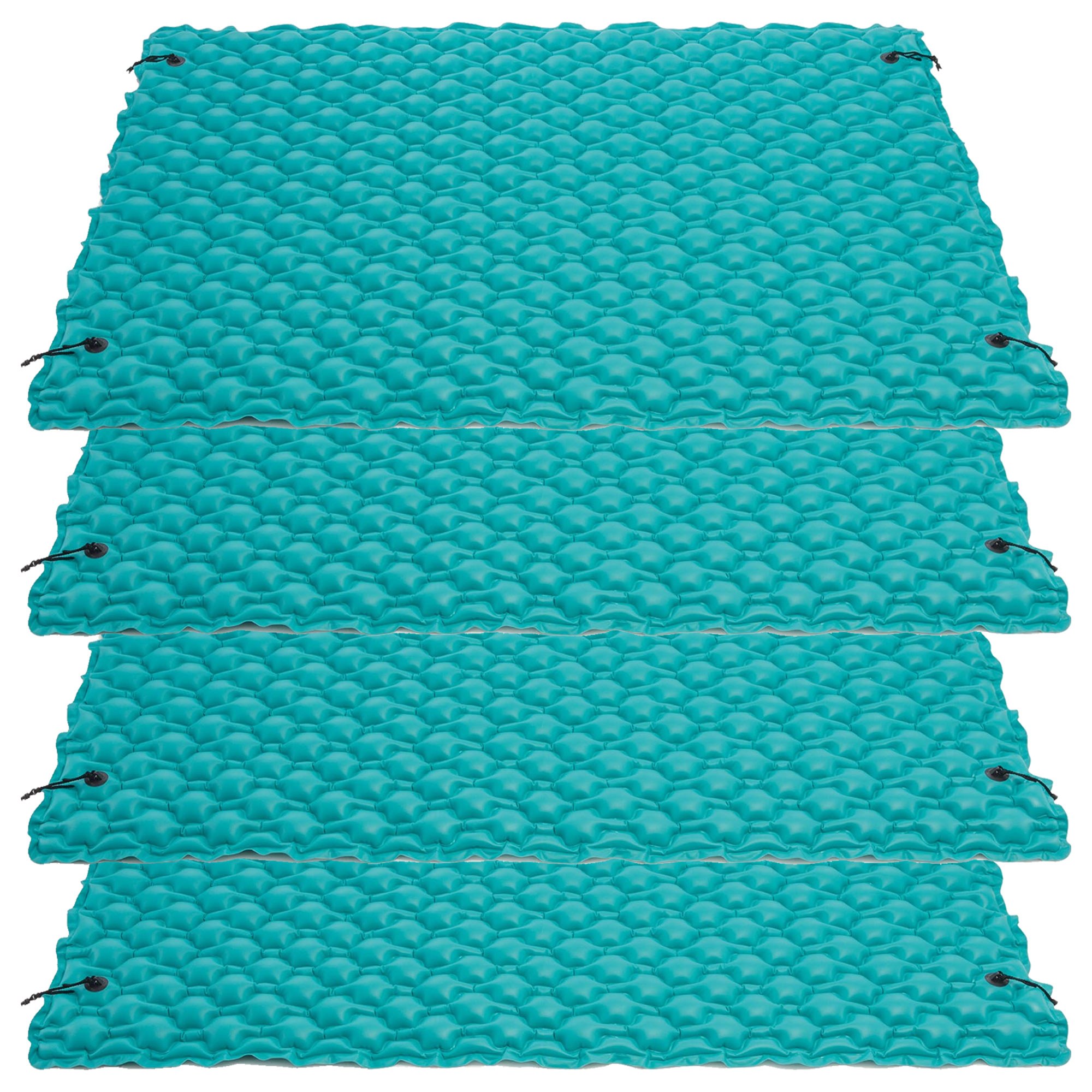 Intex Giant Inflatable Floating Water Pool Lake Mat Platform Pad. Teal (4 Pack)