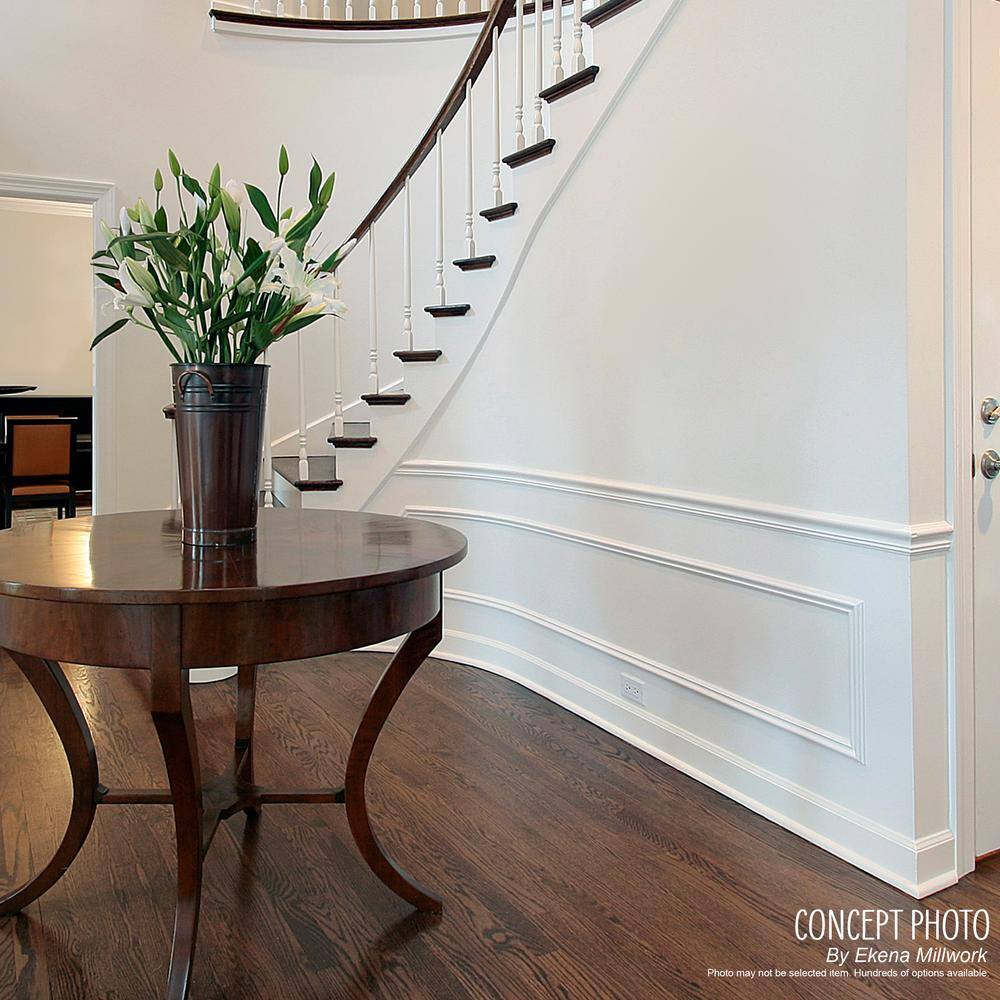 Ekena Millwork BBDFWM610X144 9/16 in. x 144 in. x 5-1/4 in. Resin Baseboard Flexible Moulding