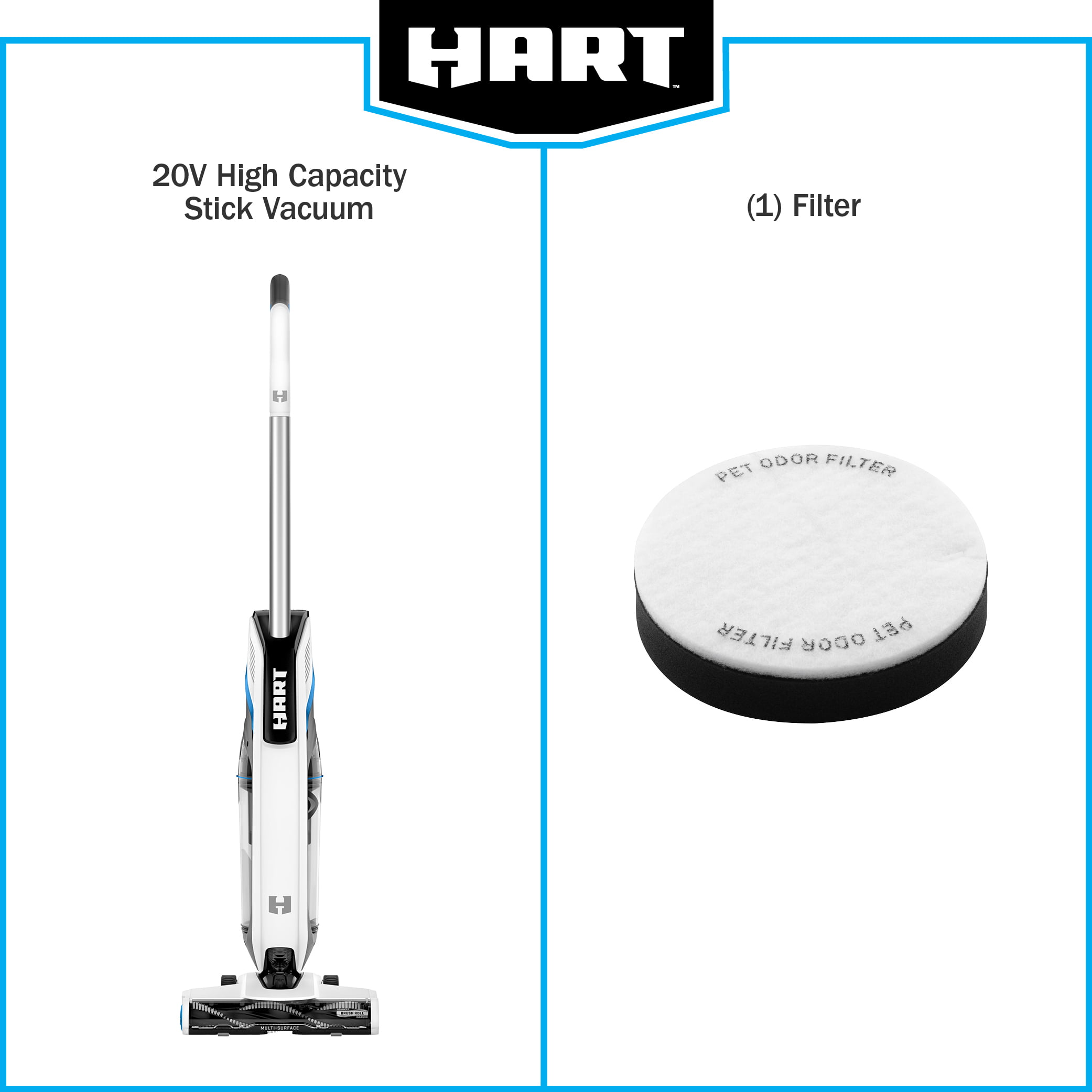 HART 20-Volt High Capacity Cordless Stick Vacuum (Battery Not Included)