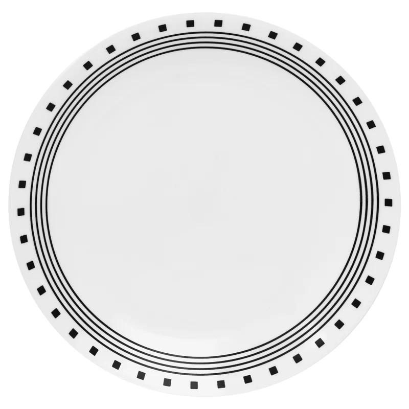 Corelle 1074212 Livingware 10-1/4-Inch Dinner Plate. City Block (Set of 6)