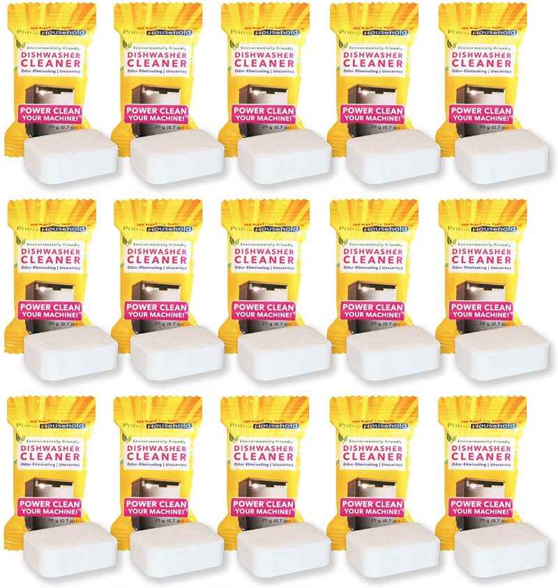 PrimeHousehold Eco-Friendly Dishwasher Cleaner. 15-Tablets
