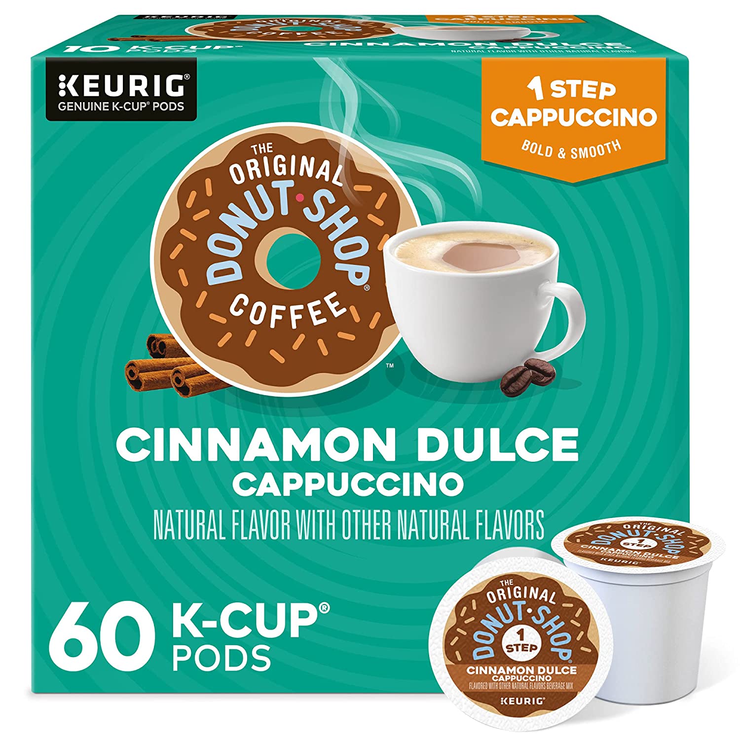 The Original Donut Shop One-Step Cinnamon Dulce Cappuccino. Keurig Single-Serve K-Cup Pods. 60 Count