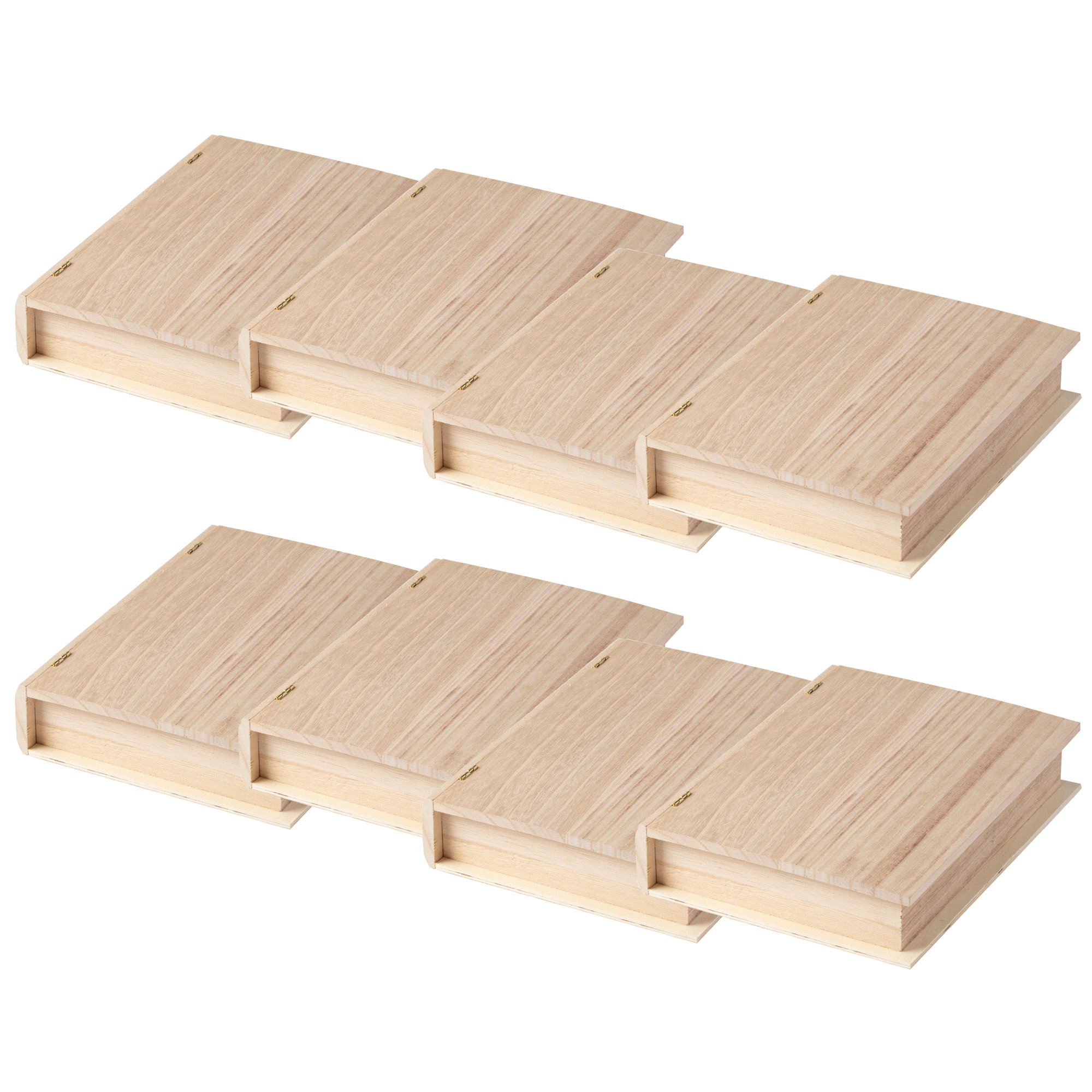 Make Market 8 Pack: 9.75″ Wooden Book Box