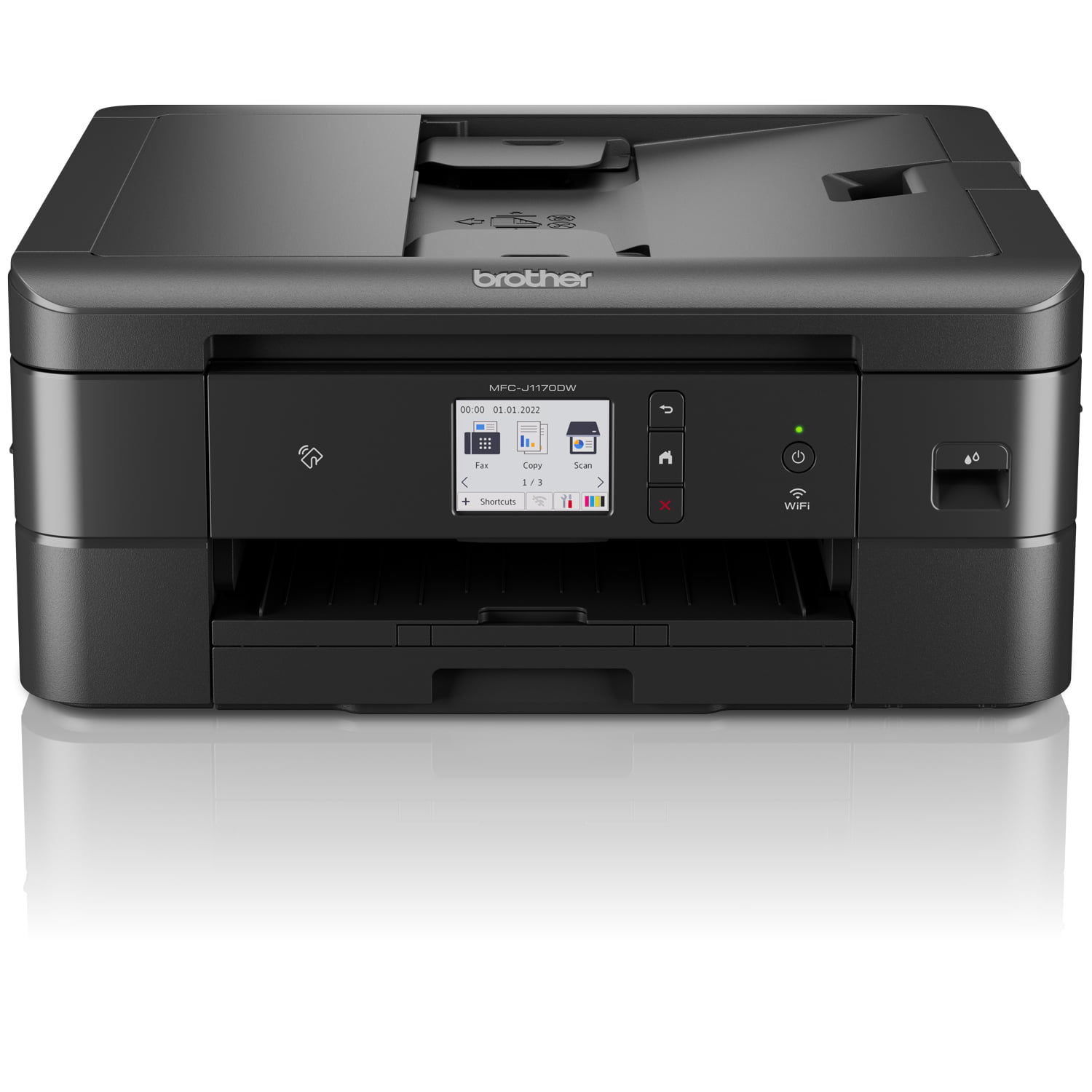 Brother MFC-J1170DW Wireless Color Inkjet All-in-One Printer with Mobile Device Printing. NFC. Cloud Printing & Scanning