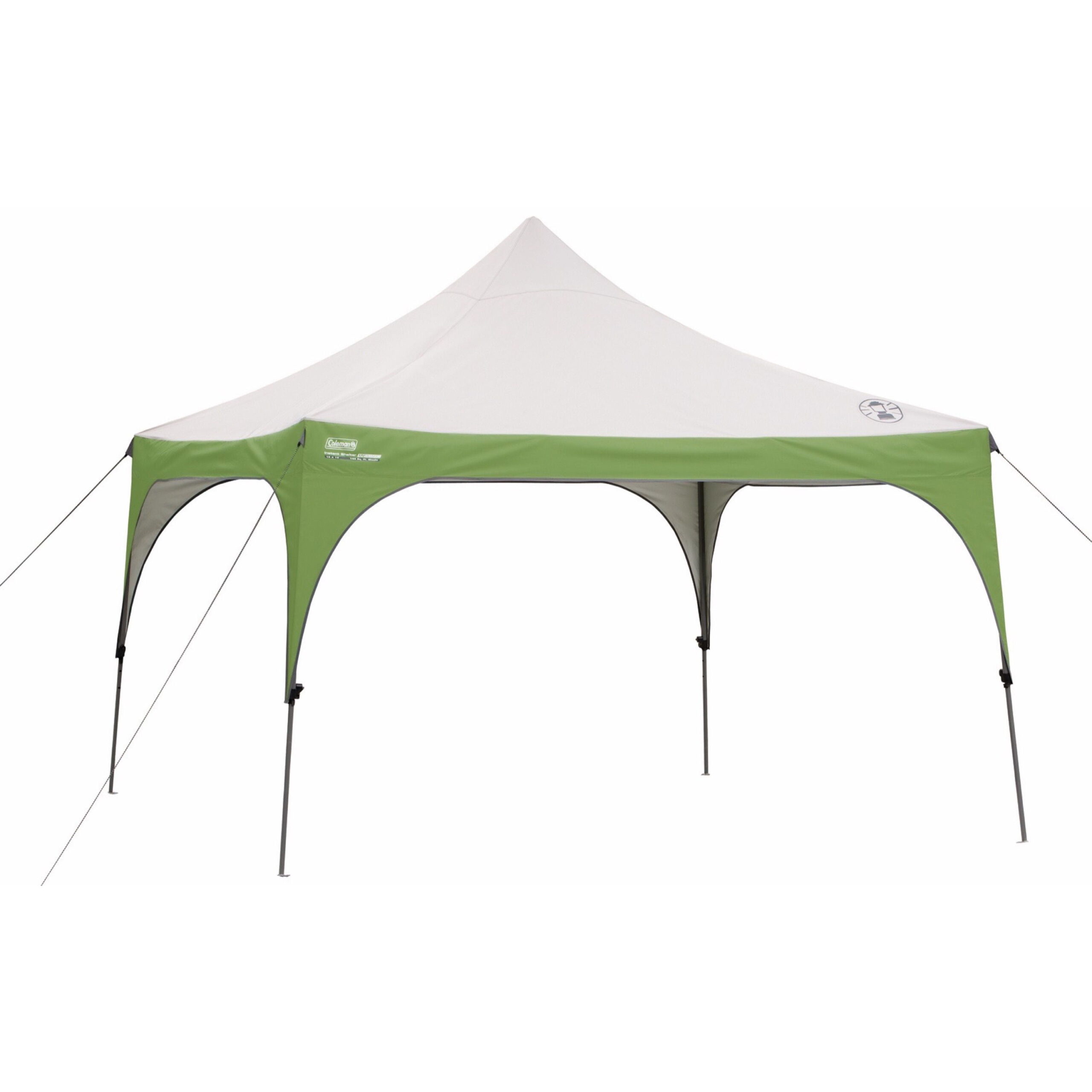 Coleman 12′ x 12′ Outdoor Canopy Sun Shelter Tent with Instant Setup. Green