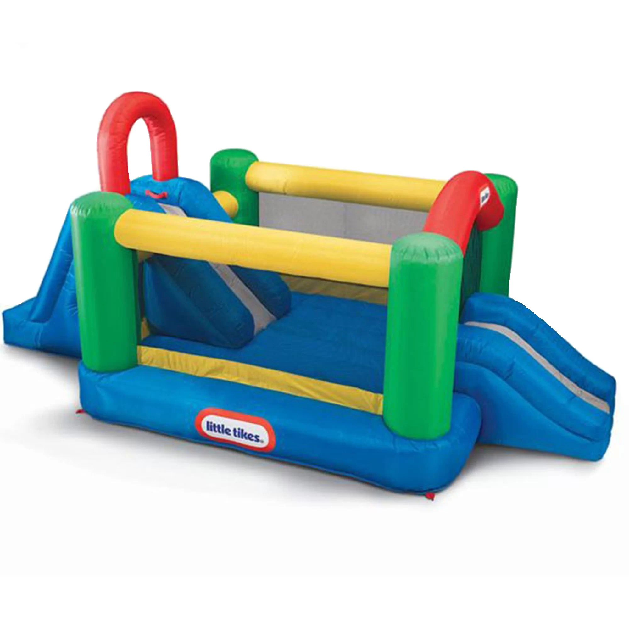 Little Tikes 632891C Jump and Double Slide Bouncer. 168.00 L x 108.00 W x 84.00 H Inches . White