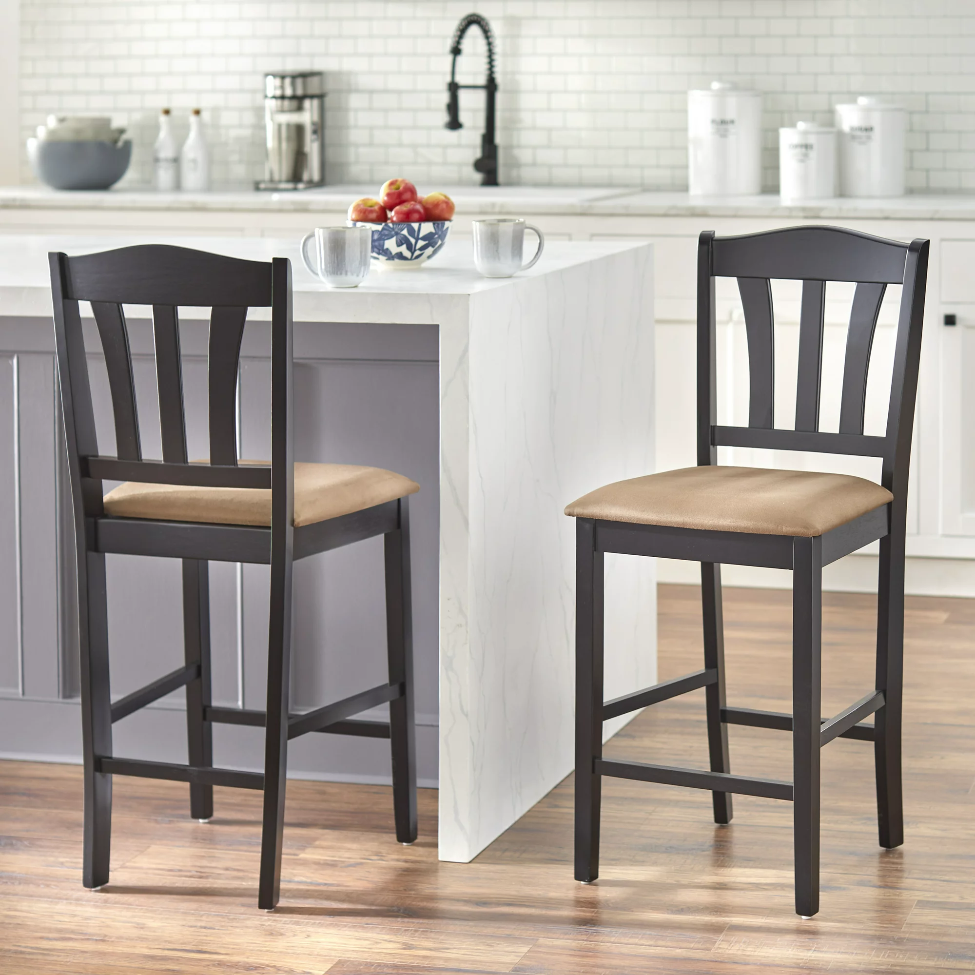 Generic Metropolitan 24- inch Counter Height Stool. Set of 2. Black