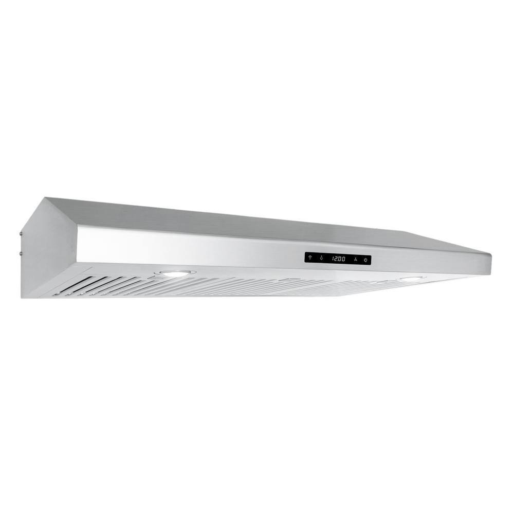 Cosmo COS-KS6U36 36 in. 500 CFM Ducted Under Cabinet Range Hood with Digital Touch Display and LED Lights in Stainless Steel