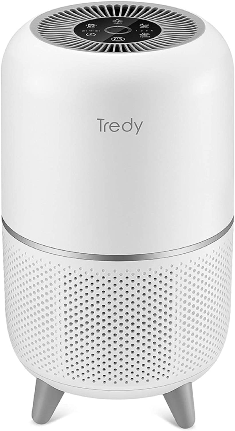 TREDY Hepa Air Purifier for Home 200 Sq.ft Large Room with Air Quality Sensor. Filters The Air. Removes Allergies/Molds/Dust/Smoke/Odor/Pollen/Pets Dander and Other Particles