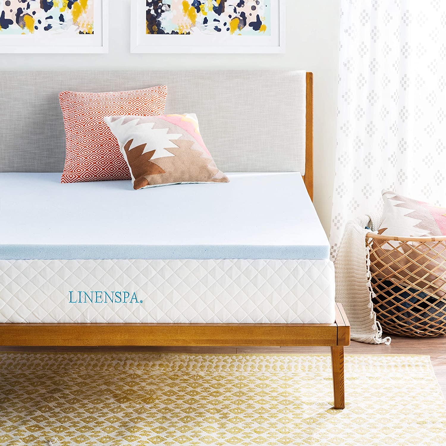 Linenspa 2 Inch Gel Infused Memory Foam Mattress Topper. Full. 2 Inch