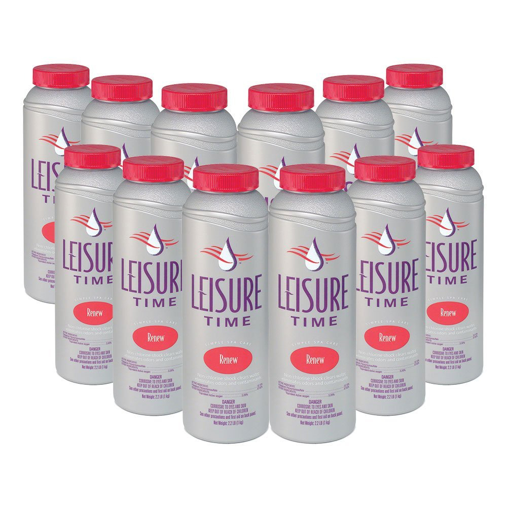 Leisure Time Renew Granular 2.2lb Non-Chlorine Shock Oxidizer Swimming Spas 12pk