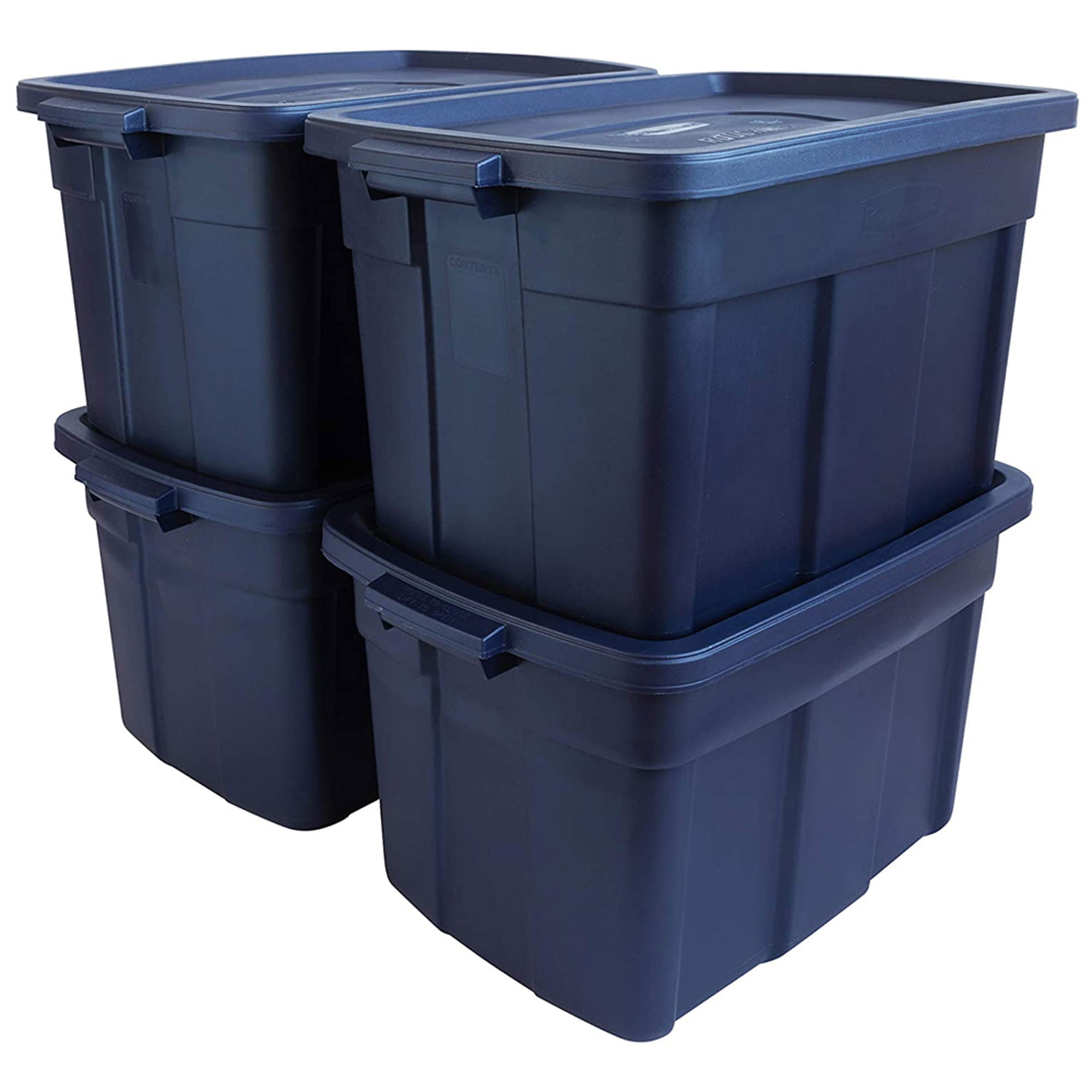 Rubbermaid Roughneck 25 Gallon Stackable Storage Container. 4 Pack