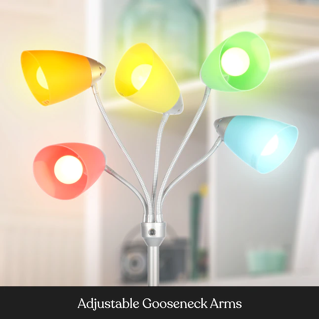 Brightech  74-in Platinum Silver Multi-head Floor Lamp