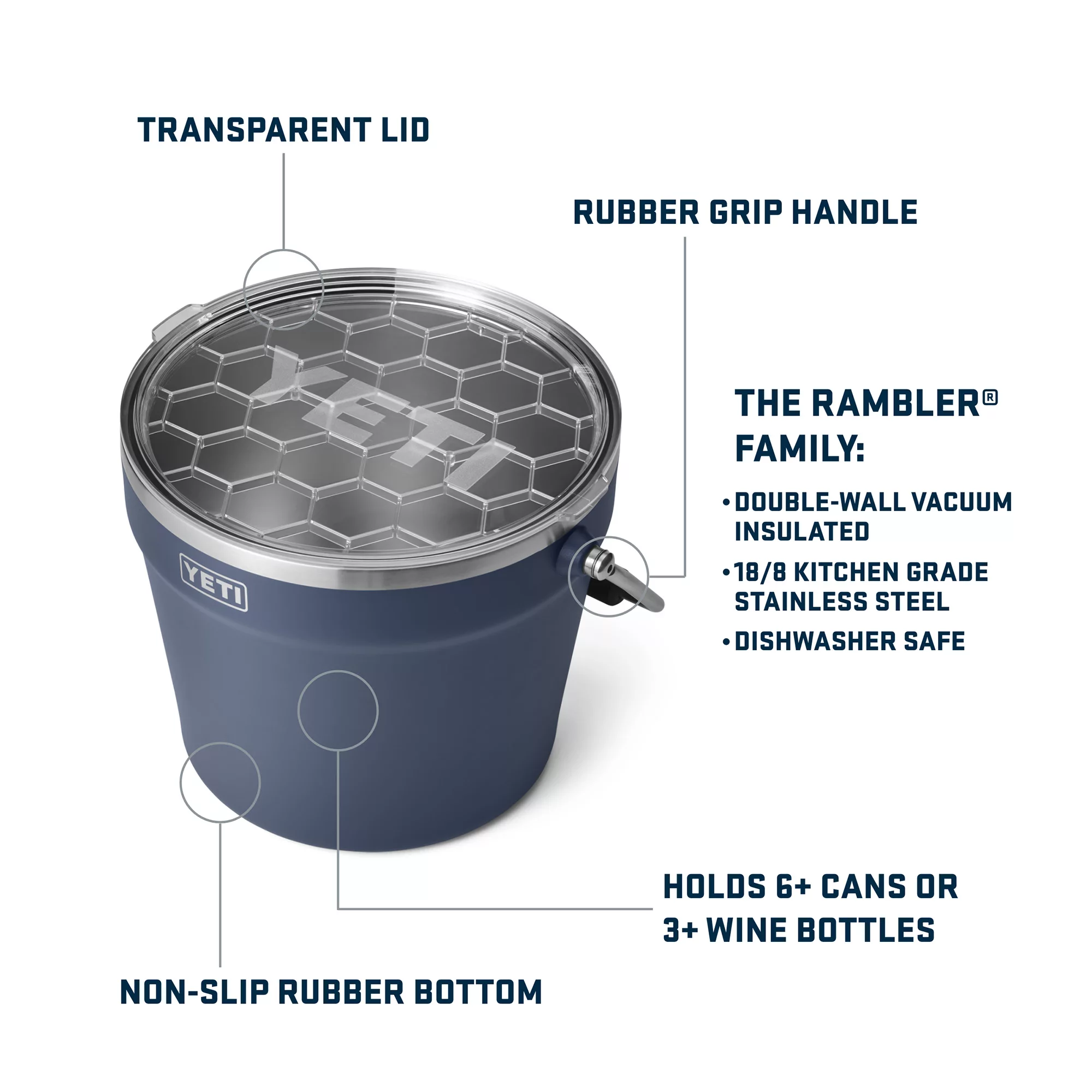 YETI Rambler Beverage Bucket - navy (Copy)