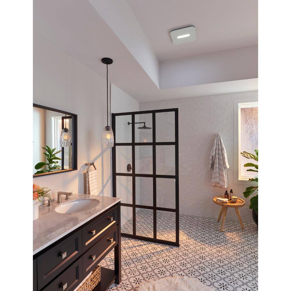 Broan-NuTone AERN80LK Easy to Install 80 CFM Bathroom Exhaust Fan with LED Clean Cover. ENERGY STAR