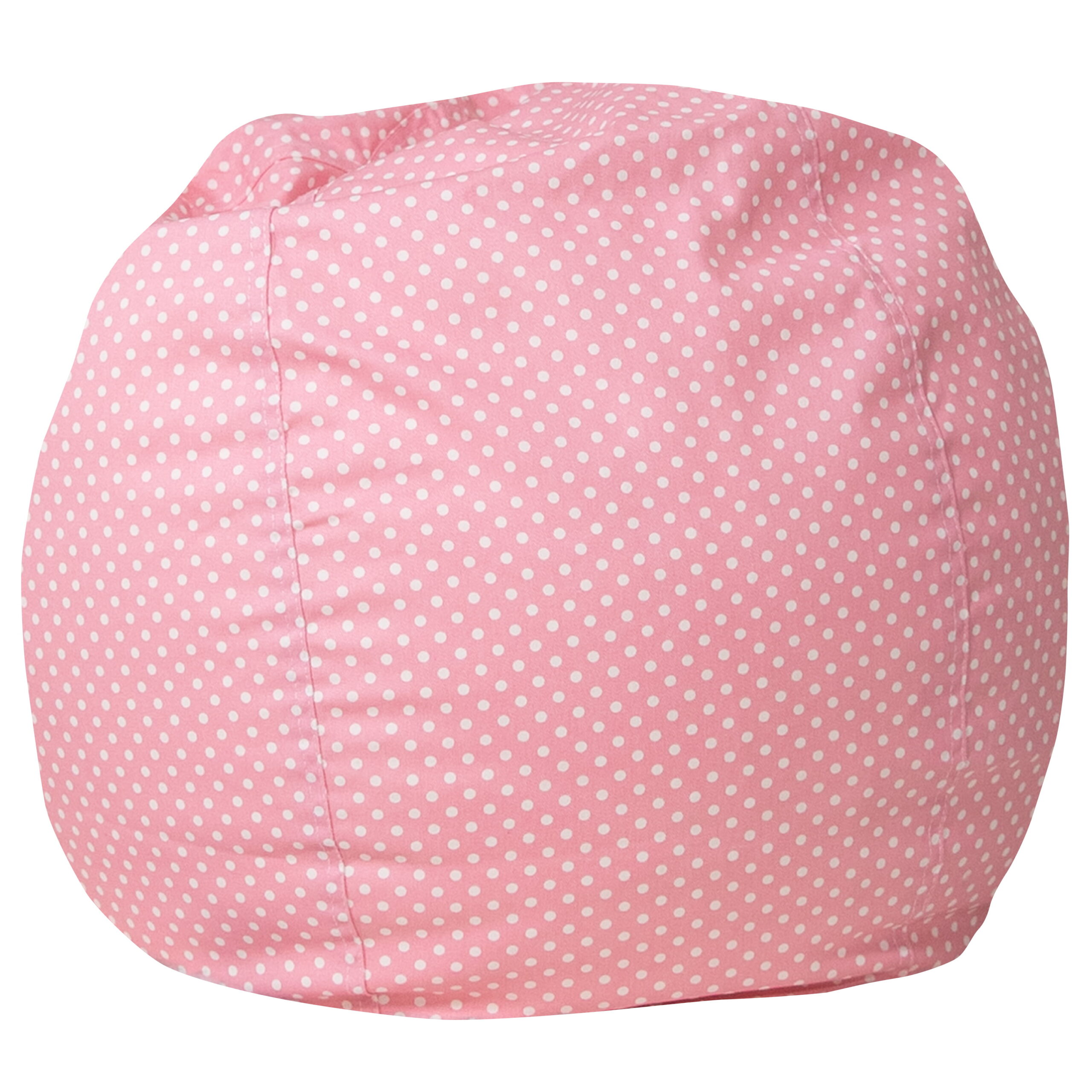 Flash Furniture Small Light Pink Dot Refillable Bean Bag Chair for Kids and Teens