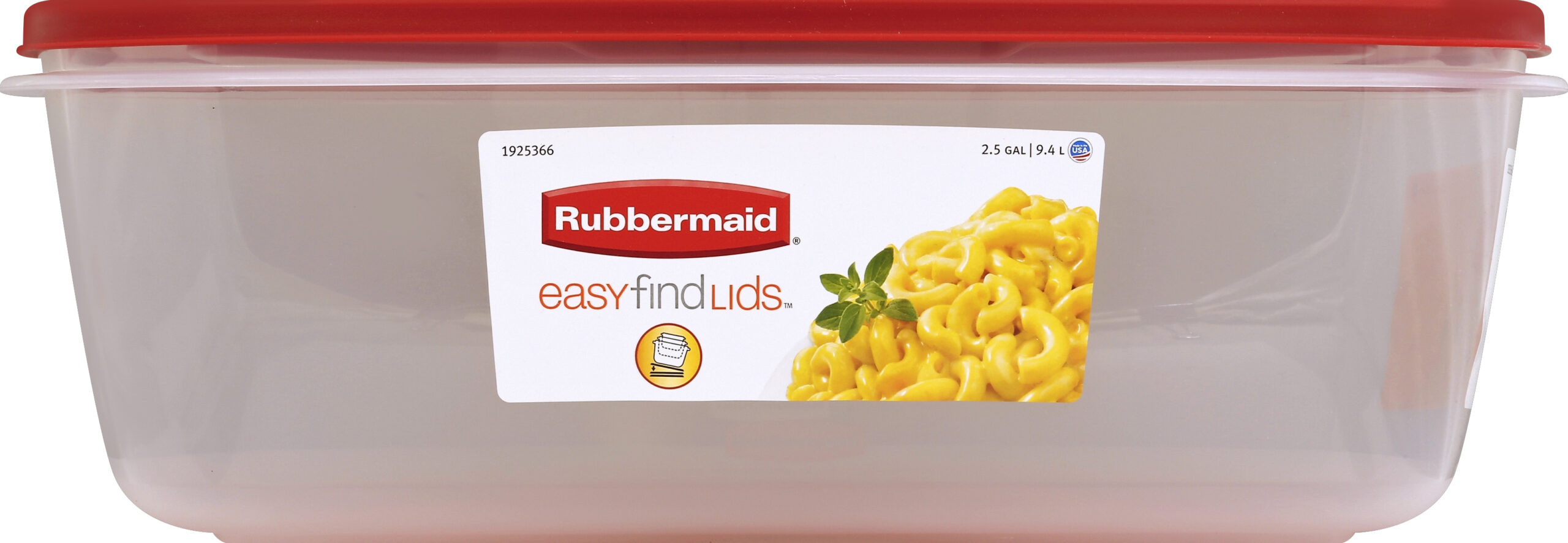 Rubbermaid Easy Find Lids 2.5 Gallon Container. 1 container