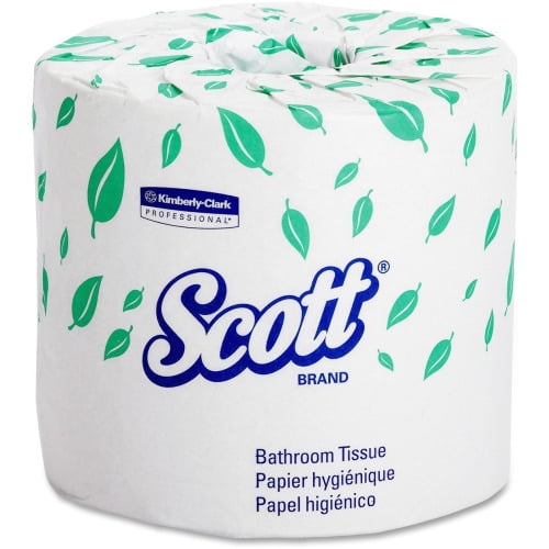 Scott Standard Roll Bathroom Tissue 2 Ply - 4″ x 4.10″ - 550 Sheets/Roll - White - Absorbent - 80 / Carton