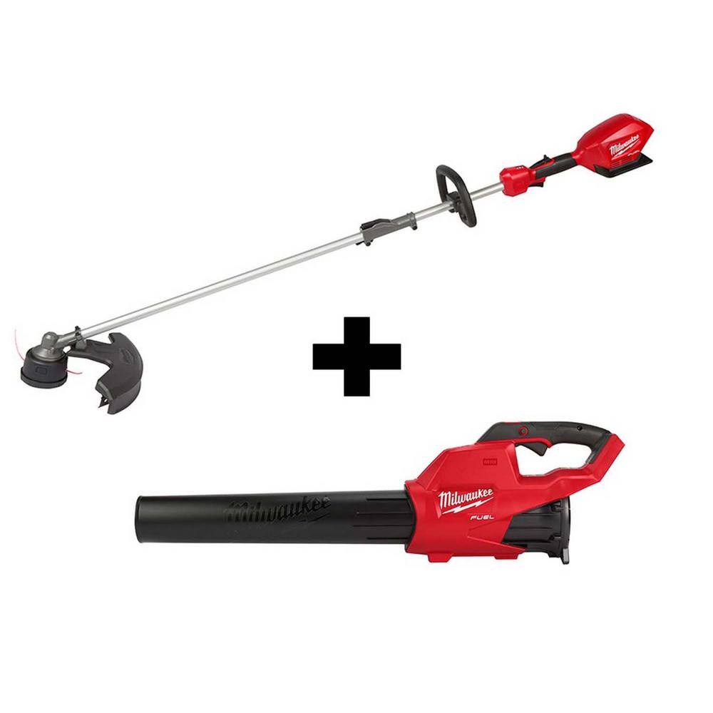 Milwaukee 2825-20ST-2724-20 M18 FUEL 18V Lithium-Ion Cordless Brushless QUIK-LOK String Trimmer and Blower Combo Kit (2-Tool)