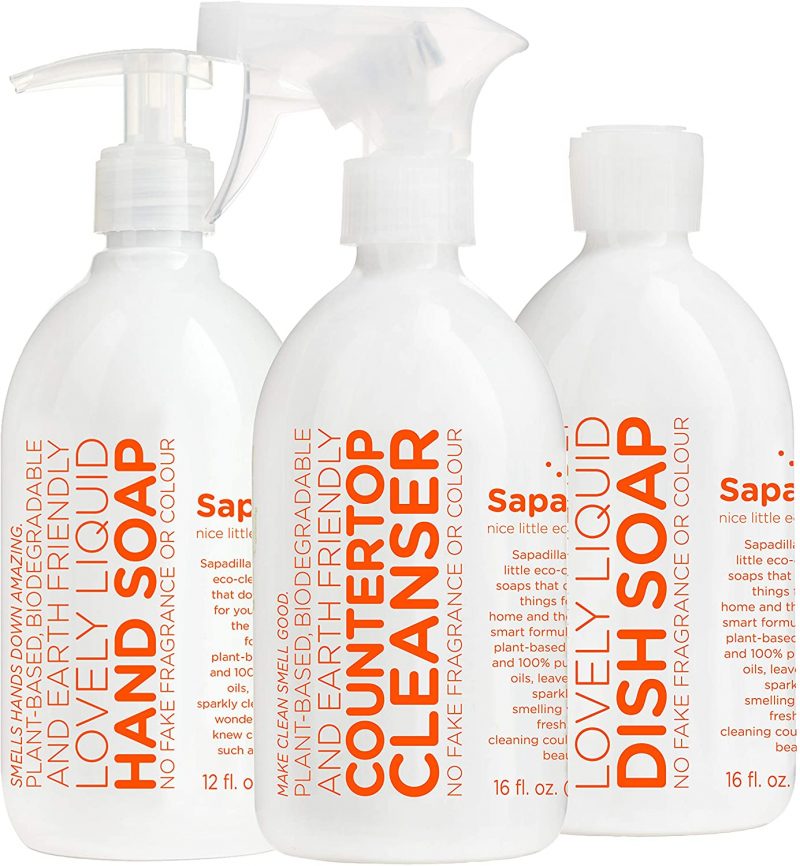 Sapadilla Grapefruit + Bergamot Dish Soap. Hand Soap & Countertop Cleanser. 16 Oz