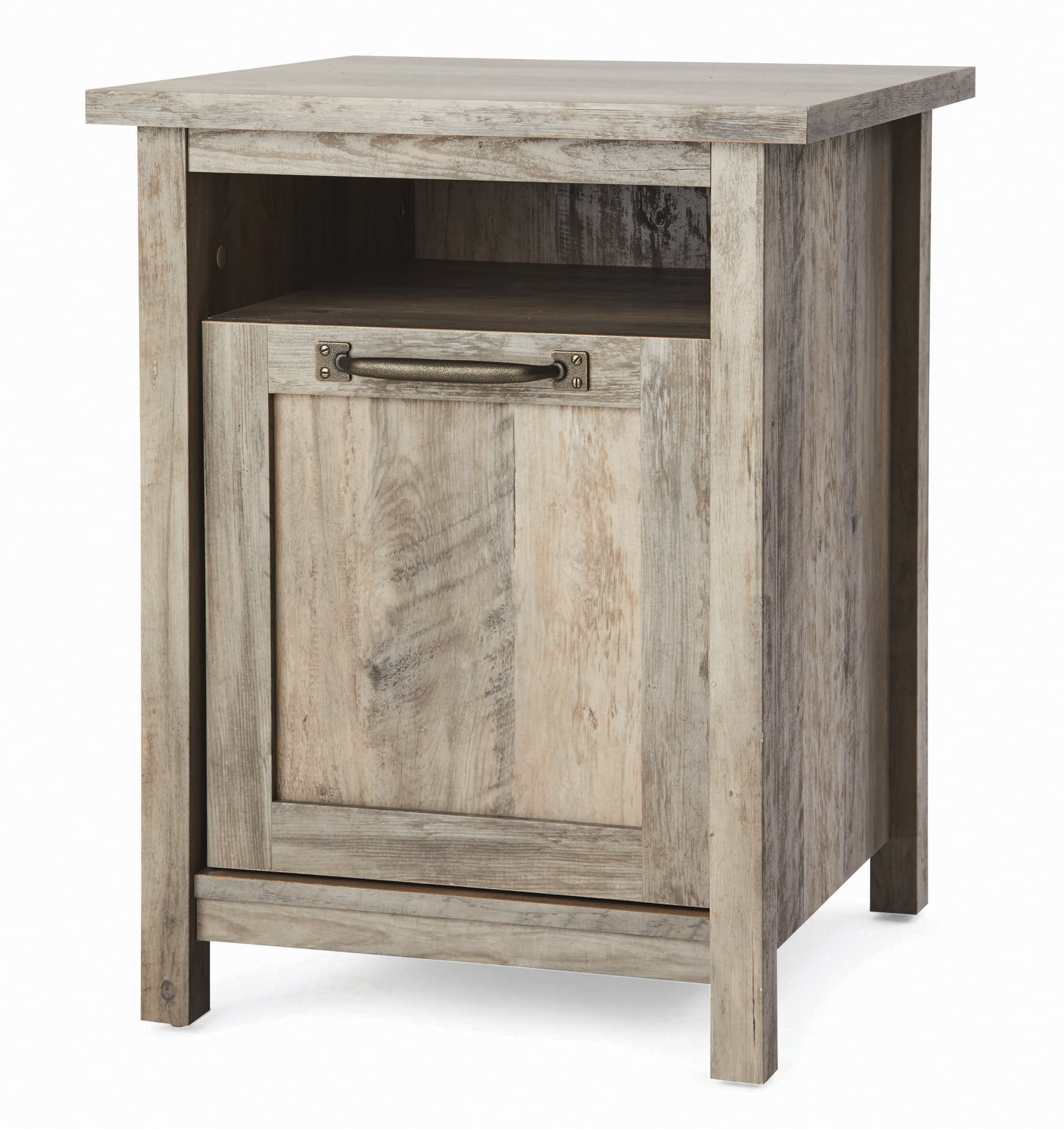 Better Homes & Gardens Modern Farmhouse USB Nightstand. Rustic Gray