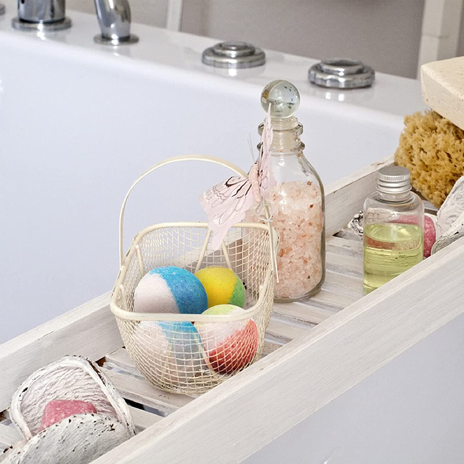 INTEYE 24 Organic Bath Bombs. Handmade Bubble Bath Bomb Gift Set. Essential