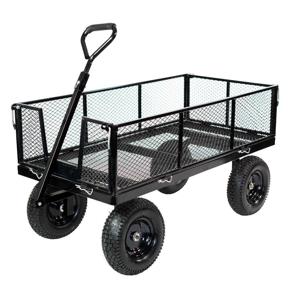 RealWork 445017R 6.808 cu. ft. Capacity 1000 lbs. Heavy-Duty Multi-Purpose Steel Utility Cart