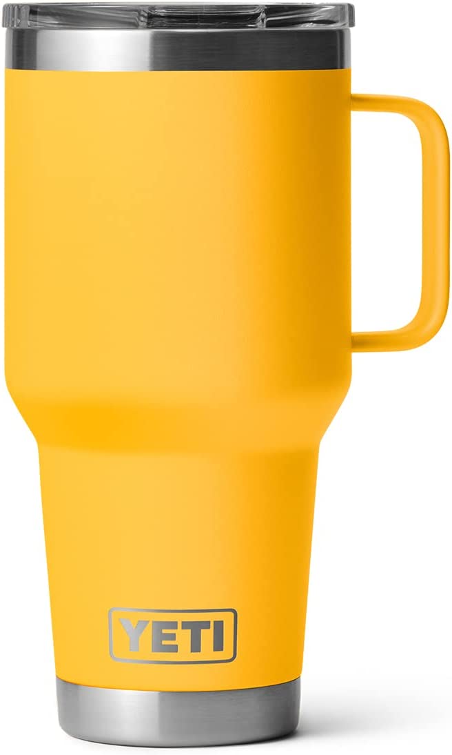 YETI Rambler 30 oz Travel Mug. Stainless Steel. Vacuum Insulated with Stronghold Lid. Alpine Yellow