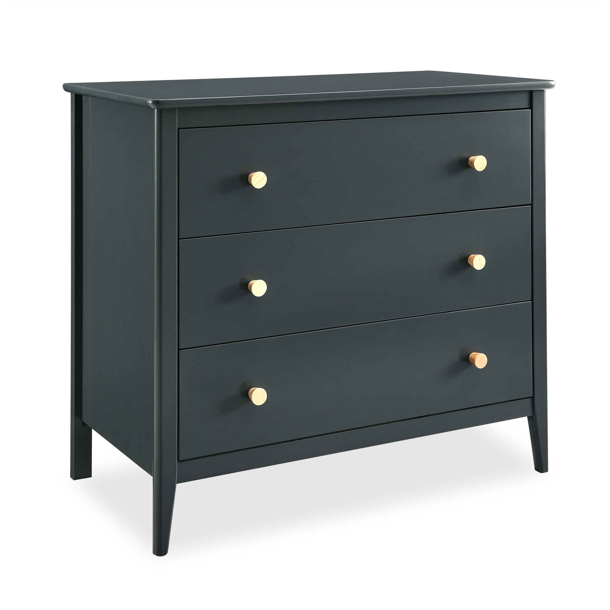 Delta Children Casey 3 Drawer Dresser. Charcoal Grey/Natural