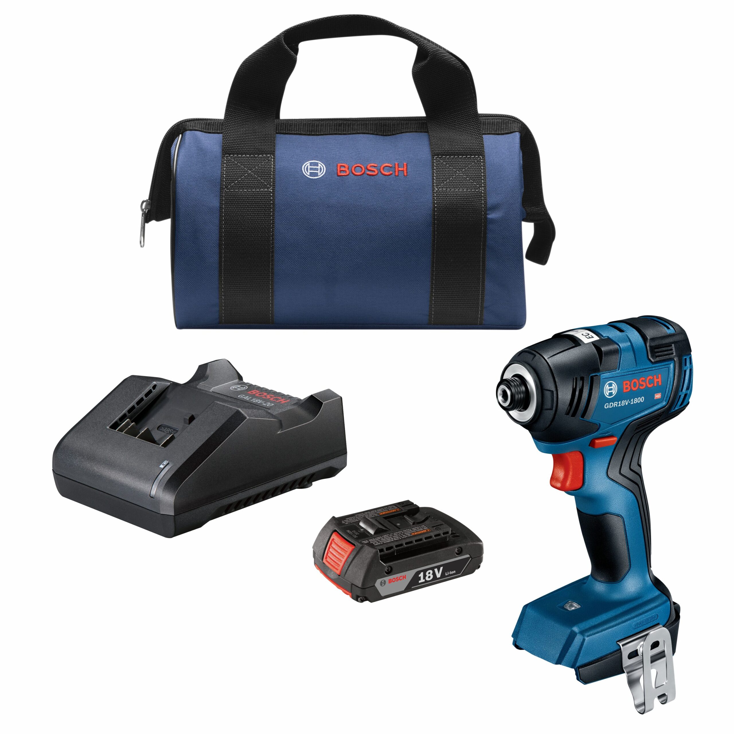 Bosch Core18V 1/4-in Variable Speed Brushless Cordless Impact Driver (1-Battery Included)