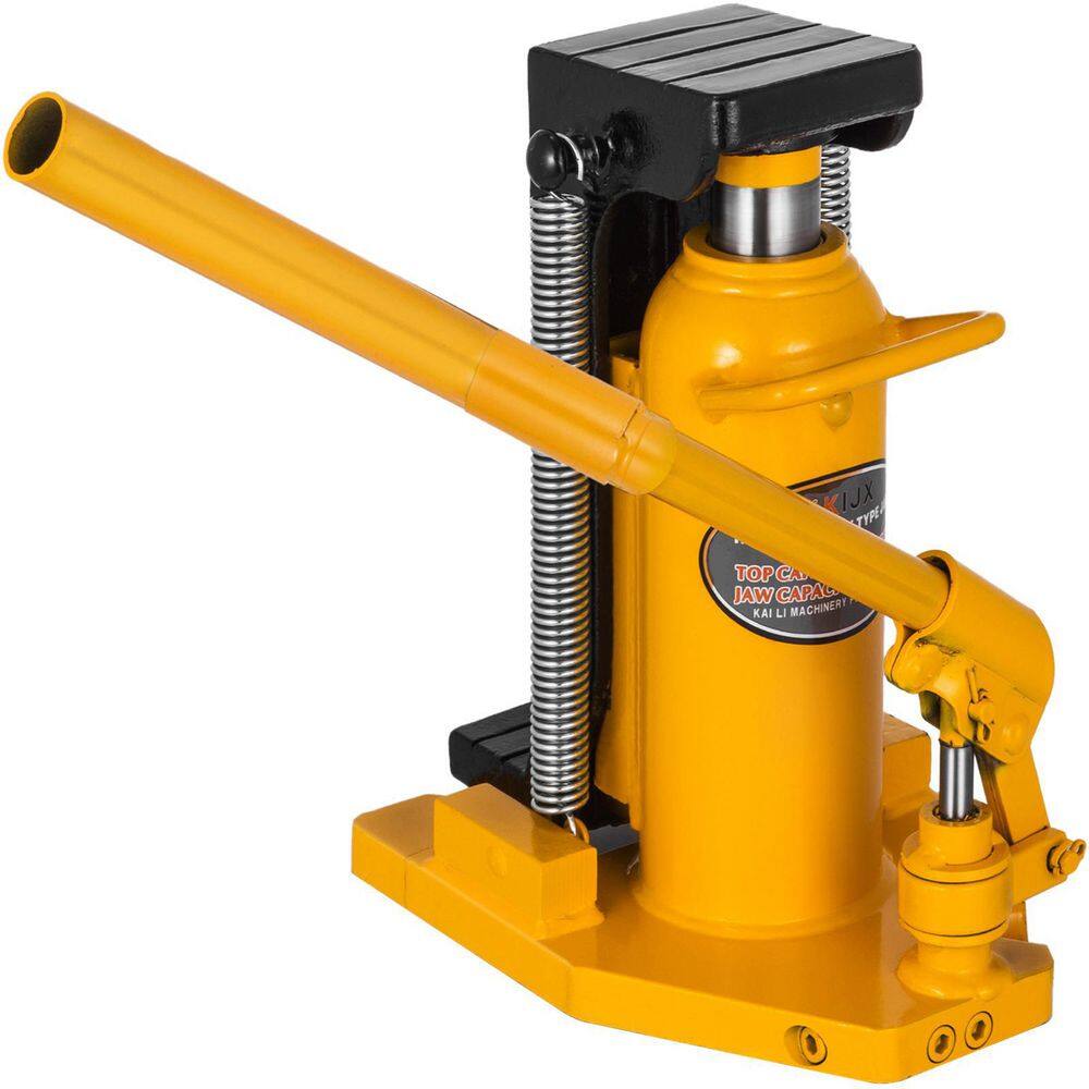 VEVOR QJD10T00000000001V0 Toe Jack Lift Hydraulic Machine 5-Ton to 10-Ton Air Hydraulic Toe Jack Proprietary Heat-Treated Steel. Yellow