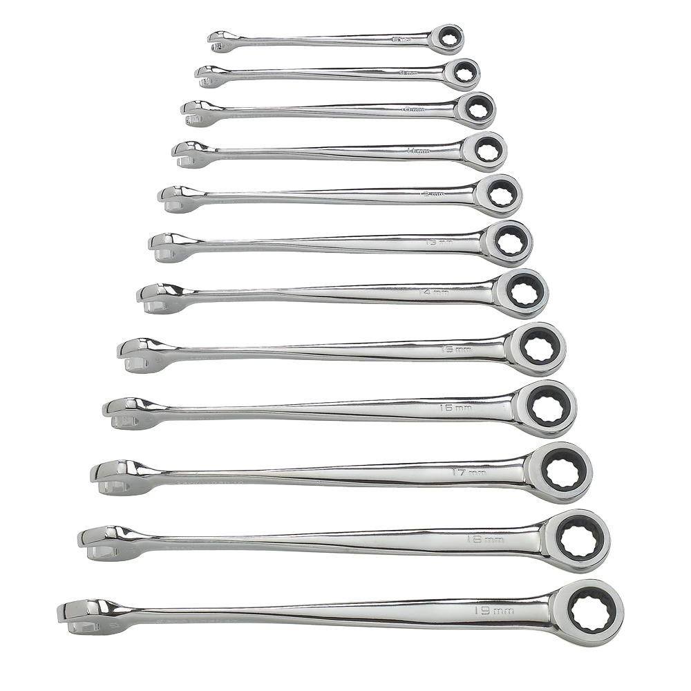 GEARWRENCH 85888 Metric 72-Tooth X-Beam Combination Ratcheting Wrench Tool Set (12-Piece)