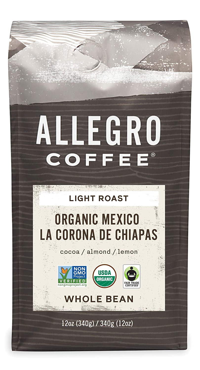 Allegro Coffee. Coffee Mexico Whole Bean Organic. 12 Ounce