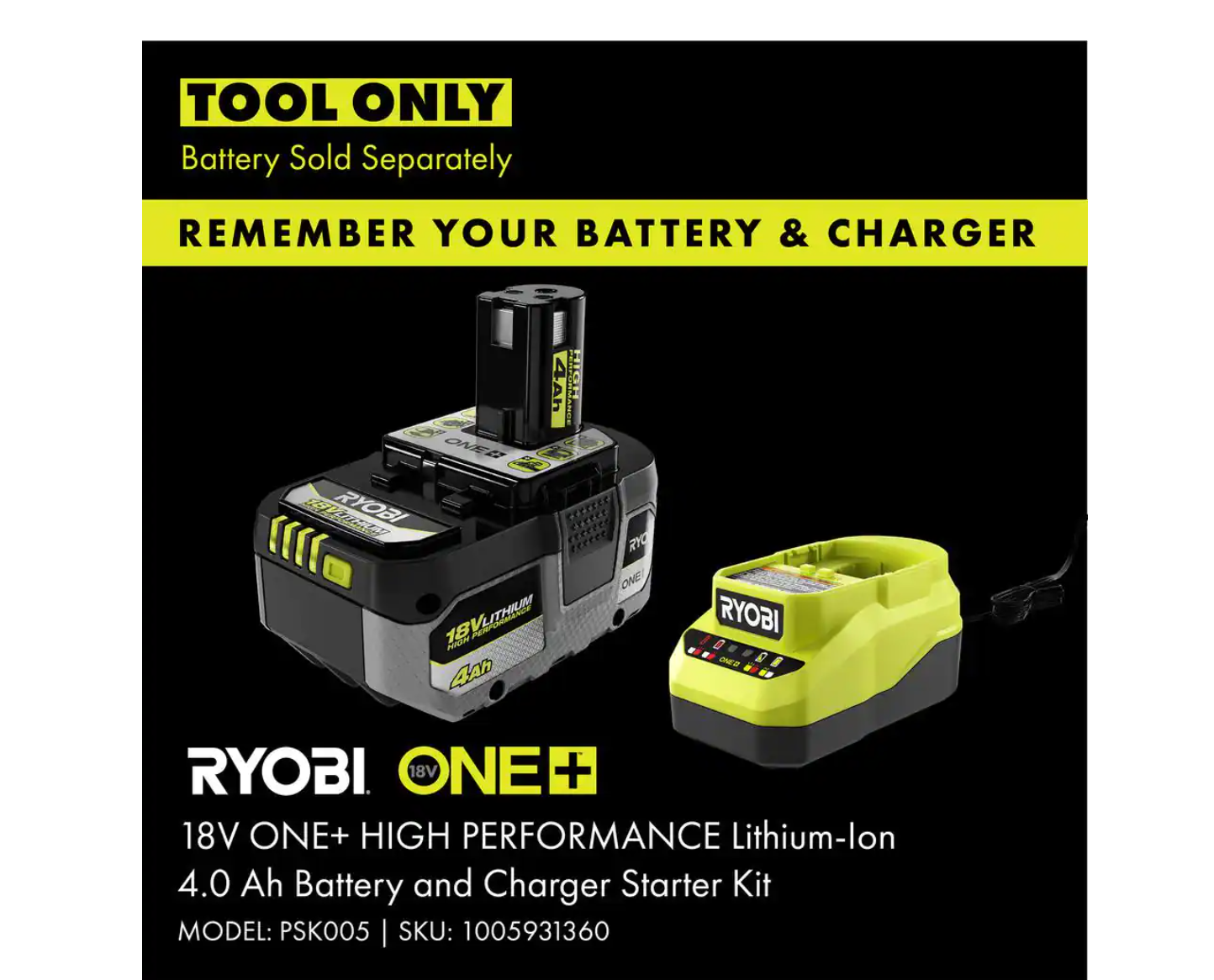 RYOBI P20018BTLVNM ONE+ 18V 13 in. Cordless Battery String Trimmer/Edger (Tool Only)