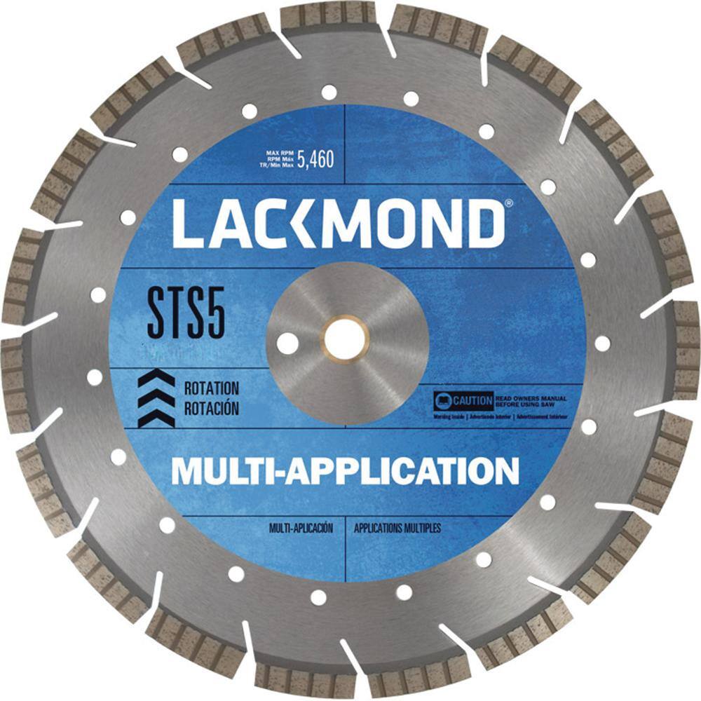 Lackmond STS51412520 Multi-Application STS5 Series Segmented Turbo Diamond Blade 14 in. x 0.125 x 20 mm