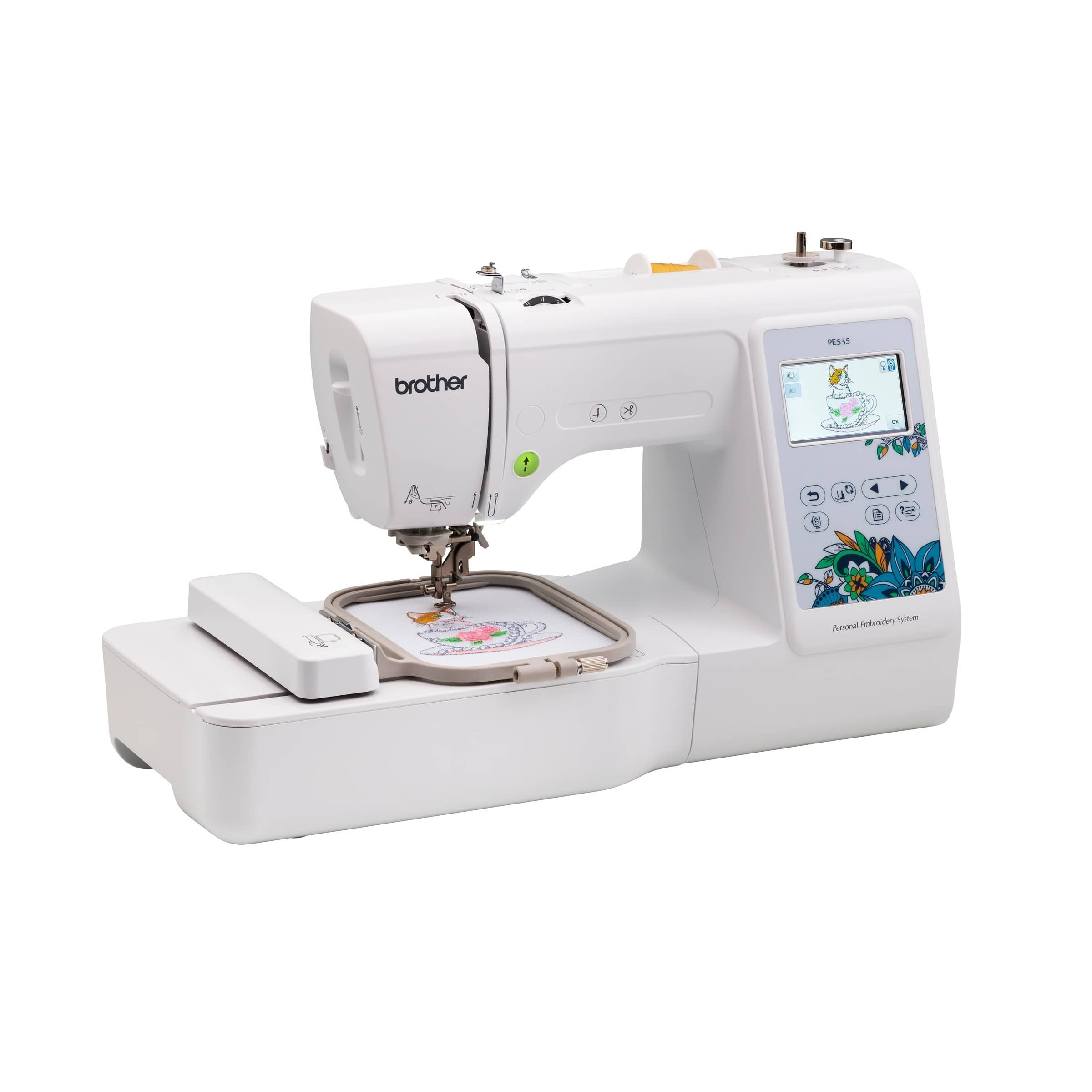 Brother PE535 4″ x 4″ Embroidery Machine with Large Color Touch LCD Screen