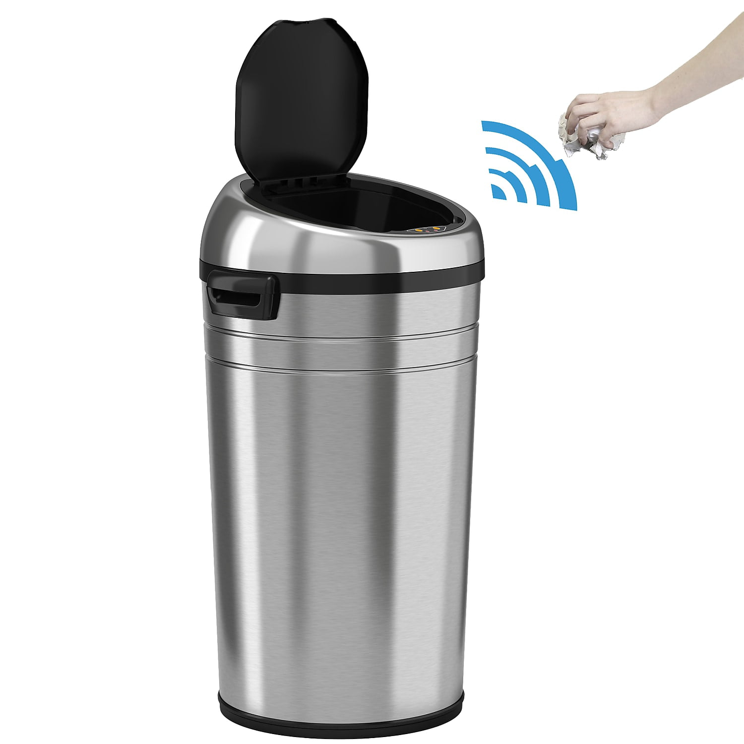 iTouchless Stainless Steel Sensor Trash Can with Odor Filter System. 23 Gallon