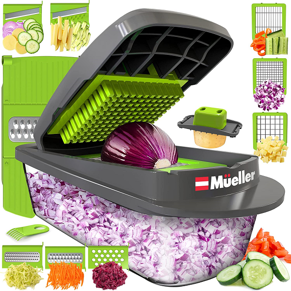 Mueller Pro-Series 8 Blade Vegetable Slicer. Onion Mincer Chopper. Vegetable