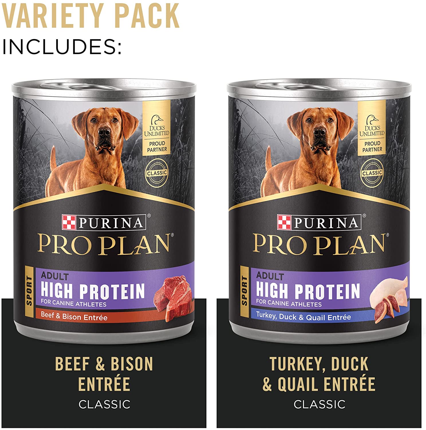 Purina Pro Plan Sport. Energy & Vitality Support.  Wet Dog Food. Variety Pack (12) 13 oz. Cans