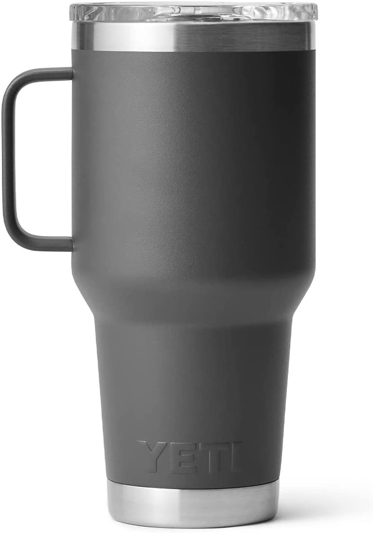 YETI Rambler 30 oz Travel Mug. Stainless Steel. Vacuum Insulated with Stronghold Lid. Charcoal