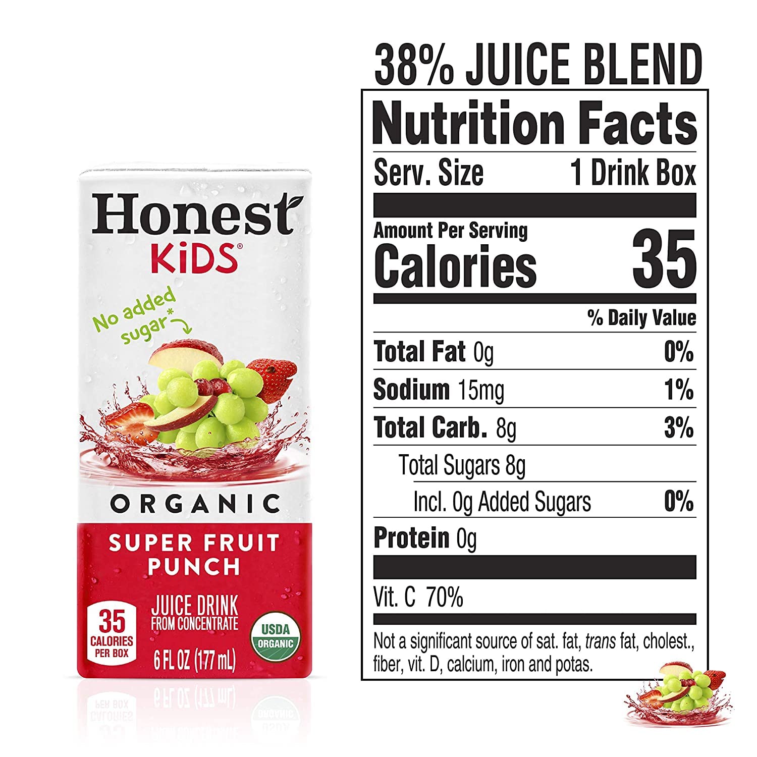 Sanisco Honest Kids Organic Juice Drink Assorted Variety Pack. 6 Fl Oz. (40 Count)