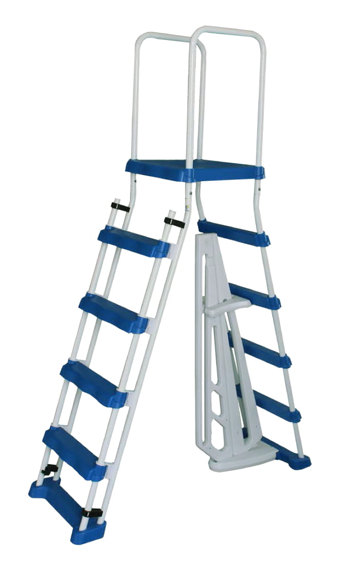 Aqua Select Above Ground A-Frame Swimming Pool Ladder with Removable Steps up to 52″