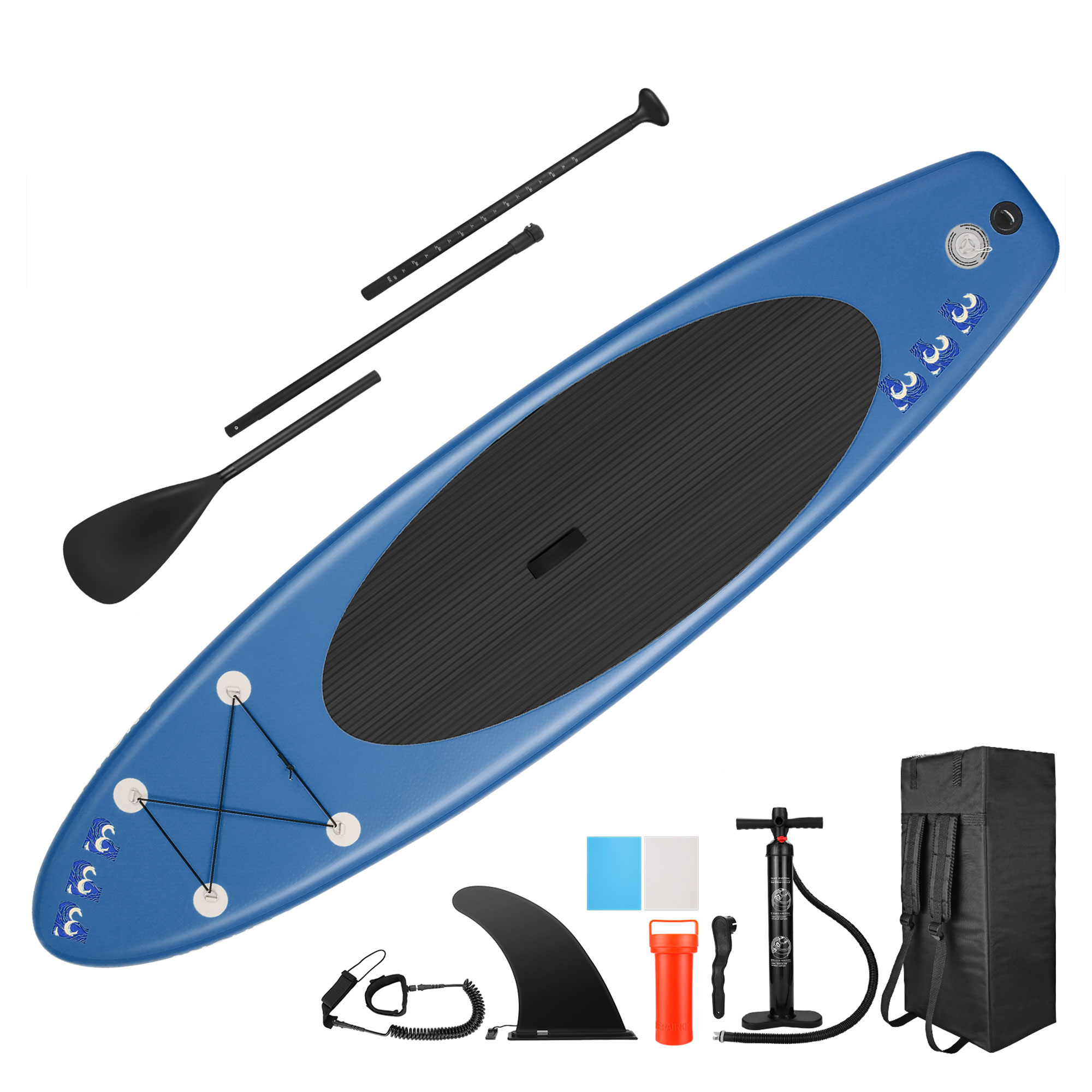 Ancheer iSUP Inflatable Stand Up Paddle Board with Accessories. Blue